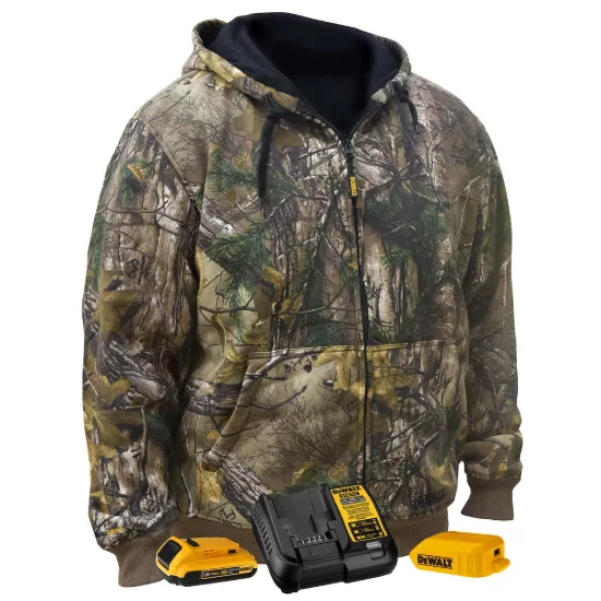 Dewalt Men's Heated REALTREE EDGE Camouflage Heated Hoodie Kit - Camo - Size 2X