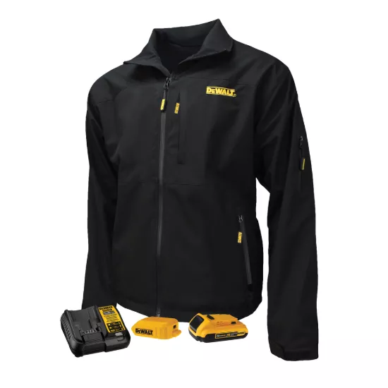 Dewalt Men's Heated Structured Soft Shell Jacket Kit - Black - Size 3X