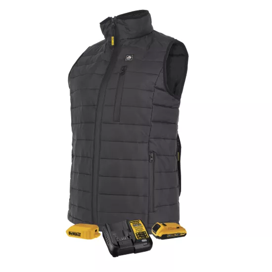 Dewalt Women's Lightweight Puffer Heated Vest Kit - Black - Size L