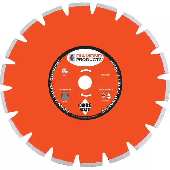 Diamond Products HD Dry Green Concrete/Asphalt Blade 12X125 - 12" X .125