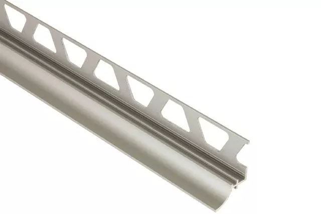 Dilex AHKA Cove Shaped Metal Tile Edging Trim - Satin Anodized Aluminum