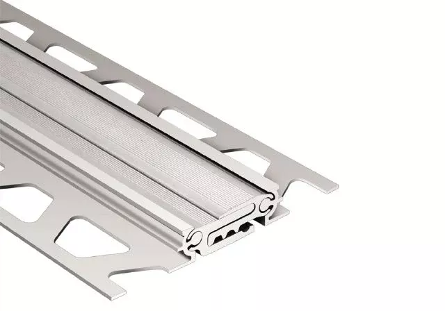 Dilex BT Movement Joint Metal Tile Edging Trim - Satin Anodized Aluminum