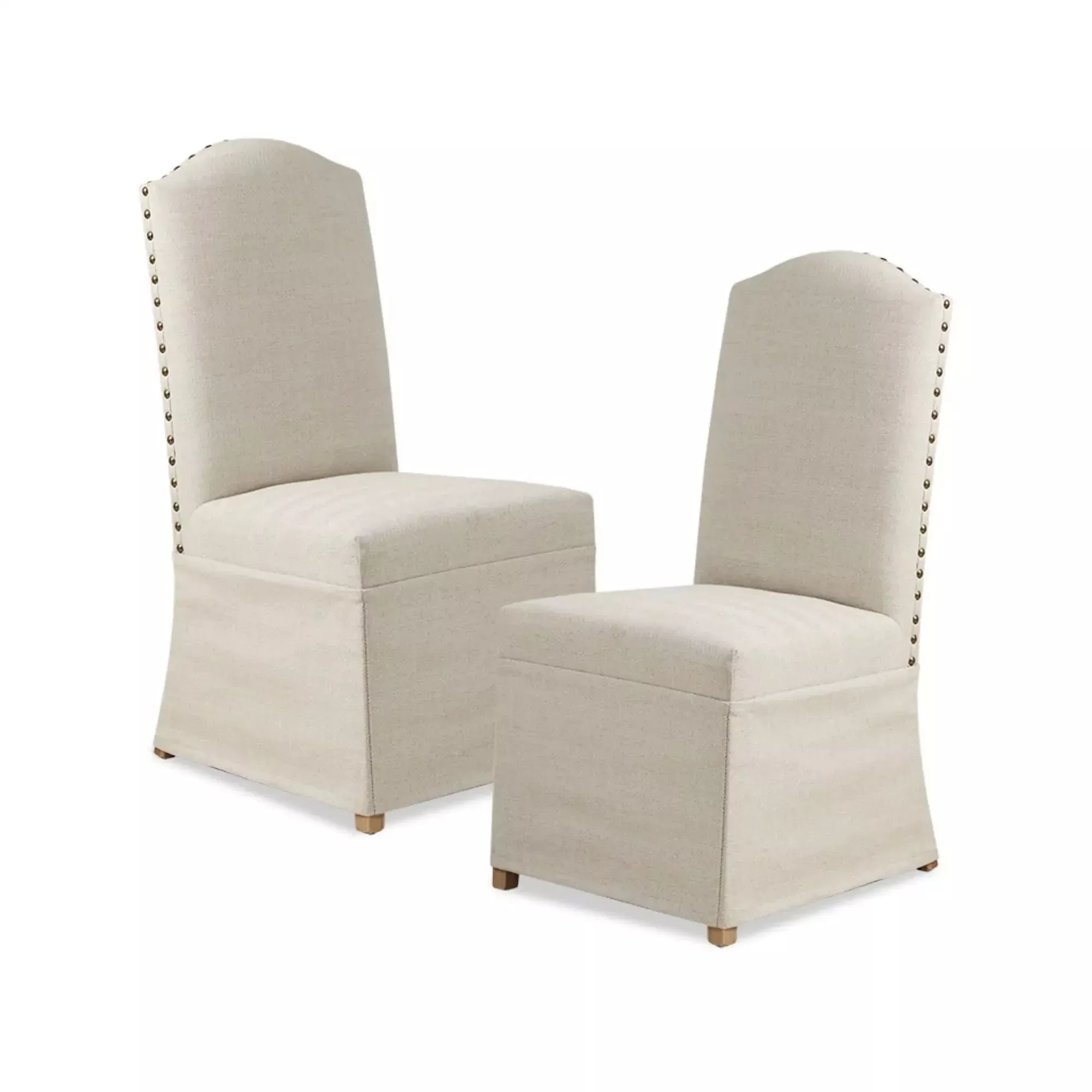 Dining Chair With Skirts (Set of 2) - Beige