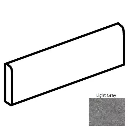 Diplomacy Light Gray Porcelain Floor & Wall Trim - 3" x 24" Bullnose