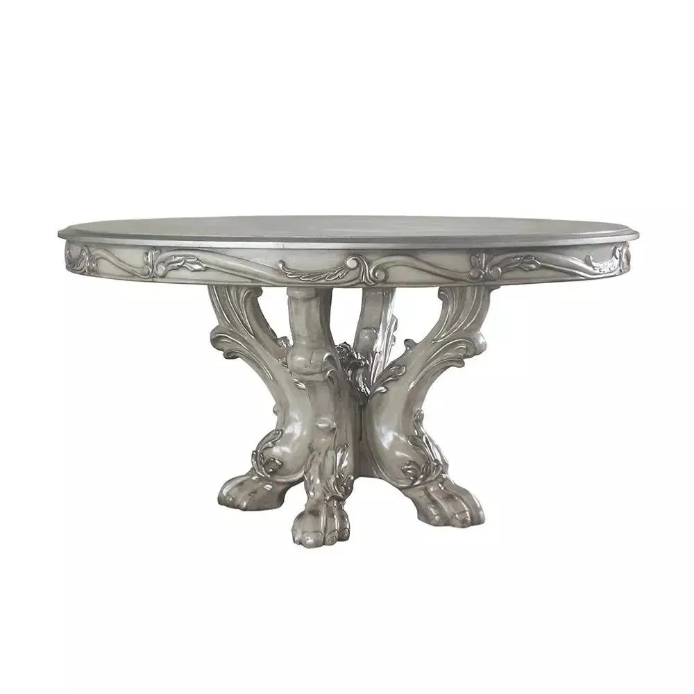 Dresden - Round Pedestal Dining Table - Vintage Bone White