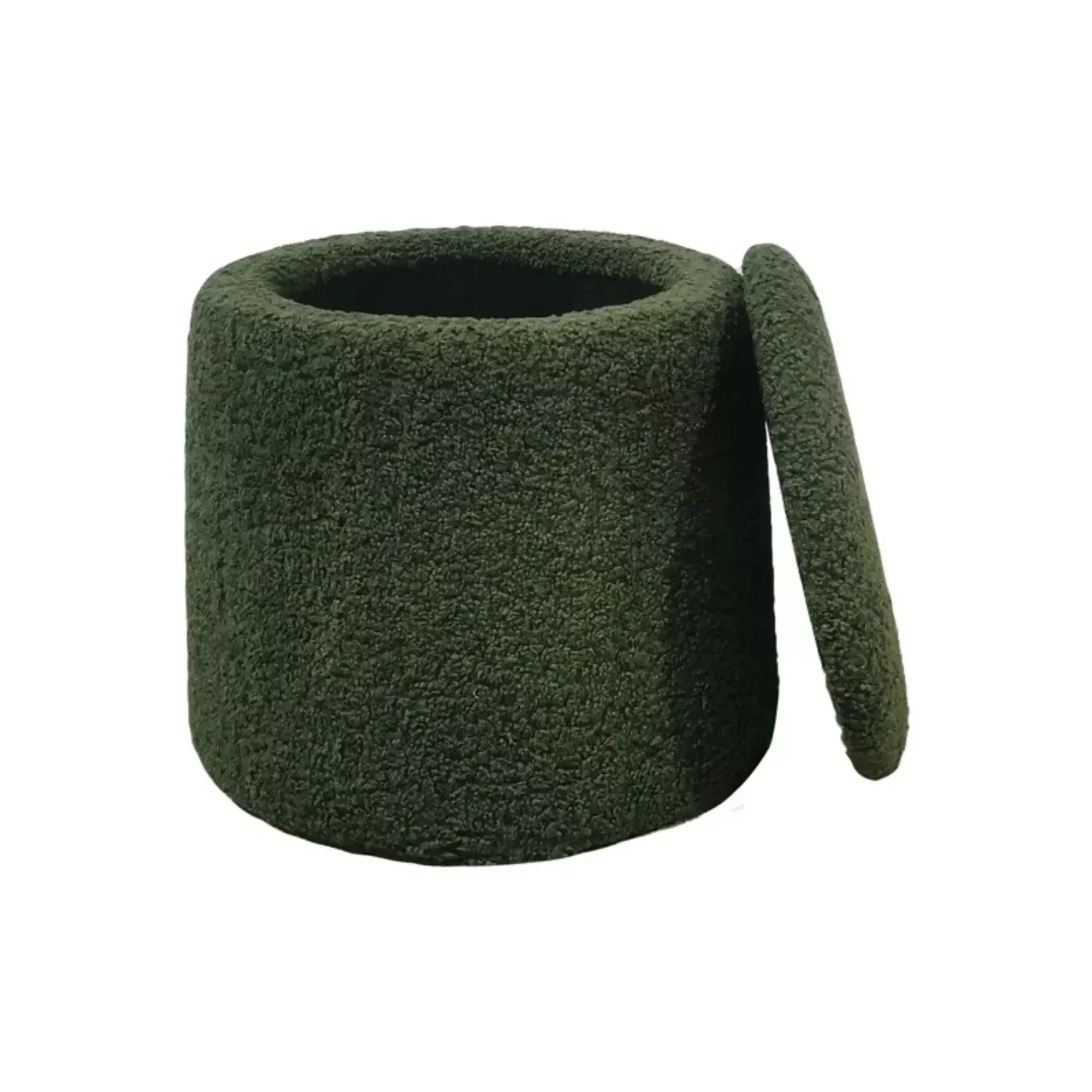 Elegant Round Storage Ottoman Upholstered