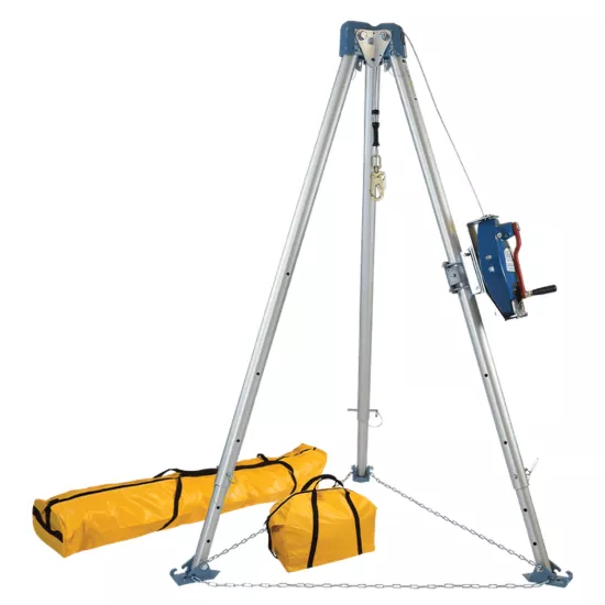 FallTech 11' Tripod Kit with 7281 3-Way Self Retracting Lifeline-R and Storage Bags