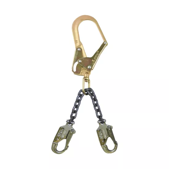FallTech 19" Rebar Chain Positioning Assembly; Chain with Swivel Rebar Hook