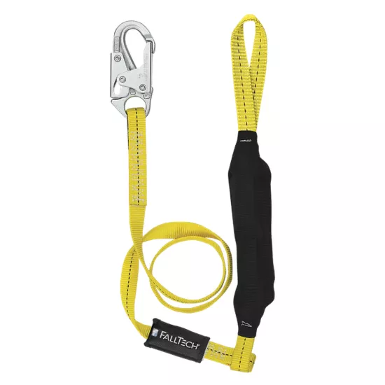 FallTech 6' Shock Absorbing Lanyard Single Leg; FT Basic Softpack with Loop and Snap Hook