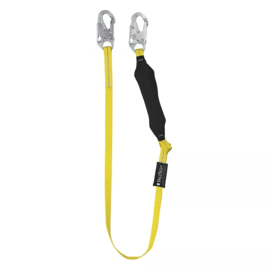 FallTech 6' Shock Absorbing Lanyard Single Leg; FT Basic Softpack with Snap Hooks