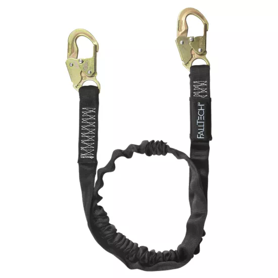 FallTech 6' Shock Absorbing Lanyard Single Leg; Heavyweight with Snap Hooks