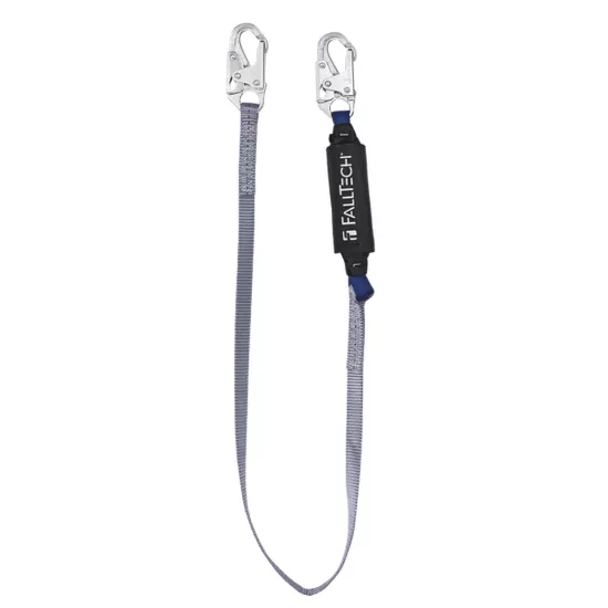 FallTech 6' Shock Absorbing Lanyard Single Leg; Viewpack with Snap Hooks