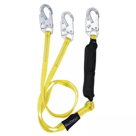 FallTech 6' Shock Absorbing Lanyard Y-Legs; FT Basic Softpack with Snap Hooks