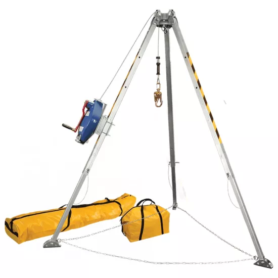 FallTech 8' Tripod Kit with 7281 3-Way Self Retracting Lifeline-R and Storage Bags