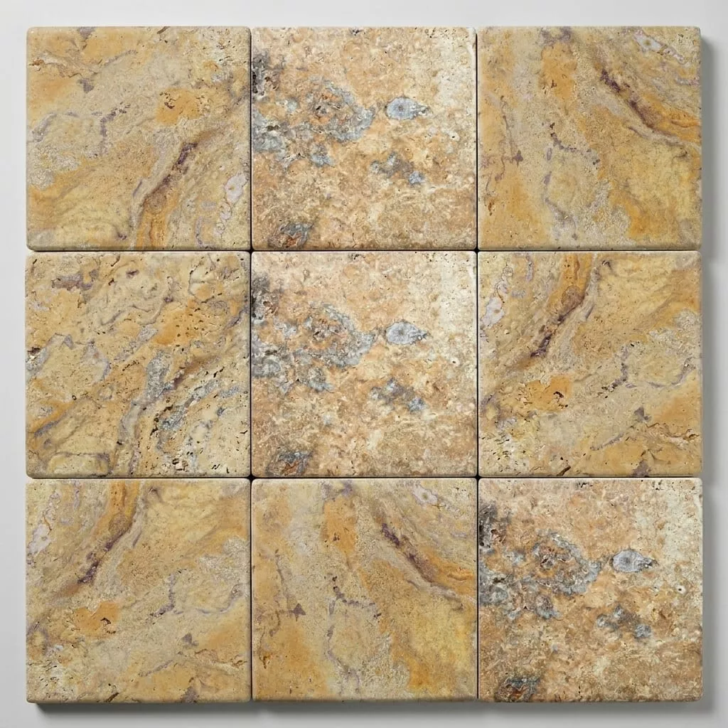 Fantastico 12x12 Unfilled & Honed Travertine Single Bullnose Dark Batch Pool Coping