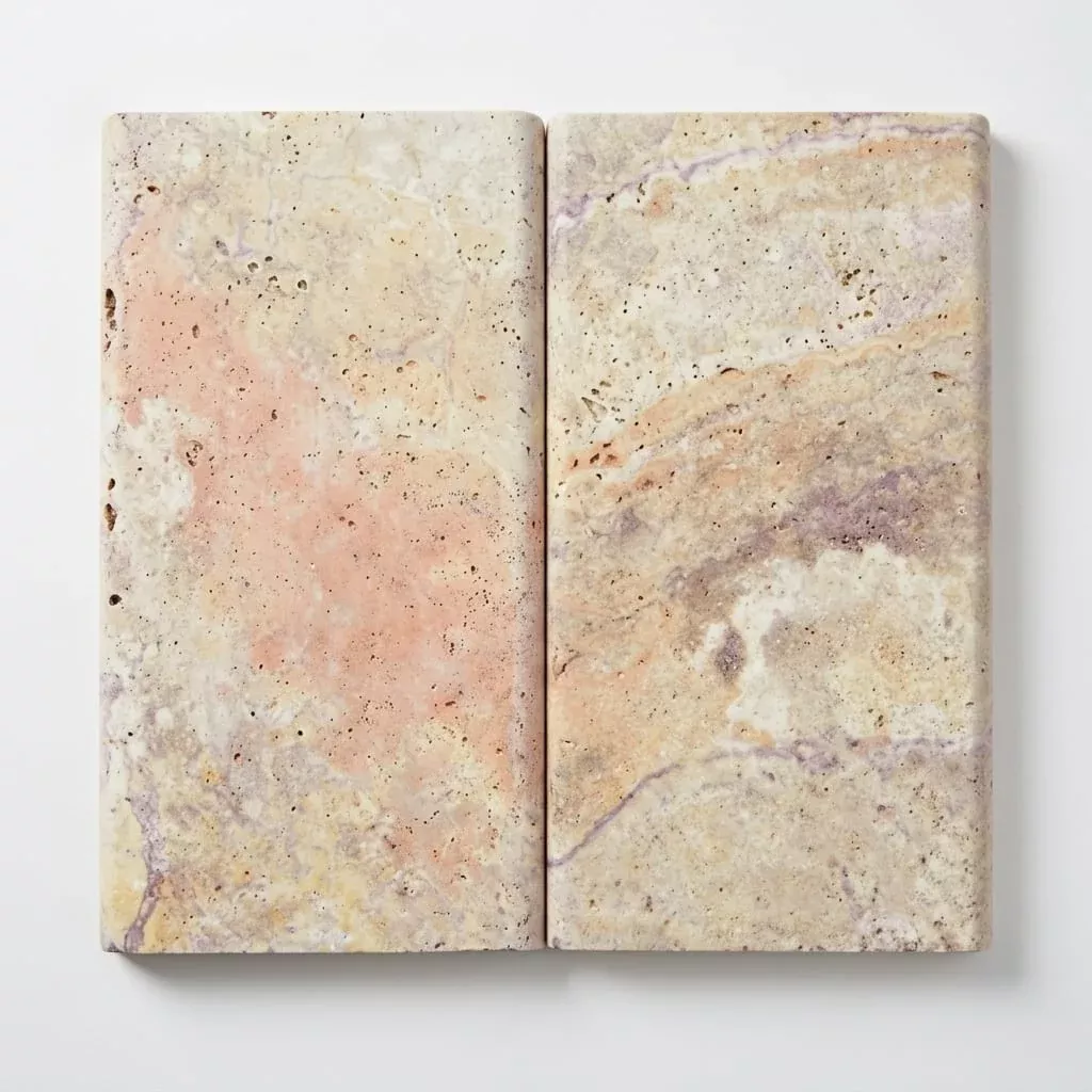 Fantastico Coping Travertine Stone Unfilled Honed 12x24 Bullnose