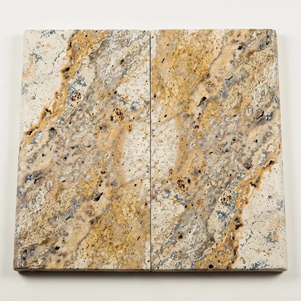 Fantastico Travertine Coping Unfilled Honed Bullnose 12x24