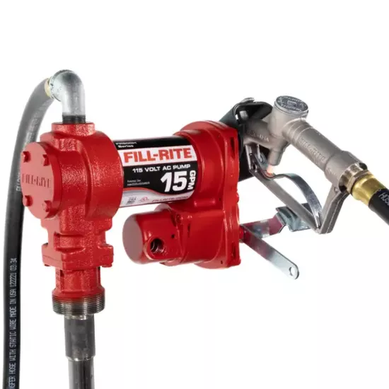Fill-Rite 115V AC Fuel Transfer Pump with Nozzle - 15 GPM