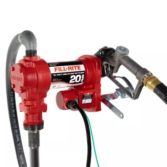Fill-Rite 12V DC Fuel Transfer Pump with Nozzle - 20 GPM