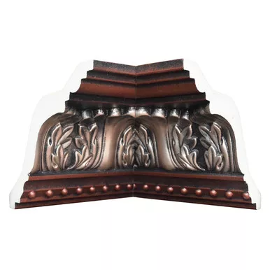 Foliage - FAD Hand Painted Crown Molding Inside Corner #CMF-035-3-IC