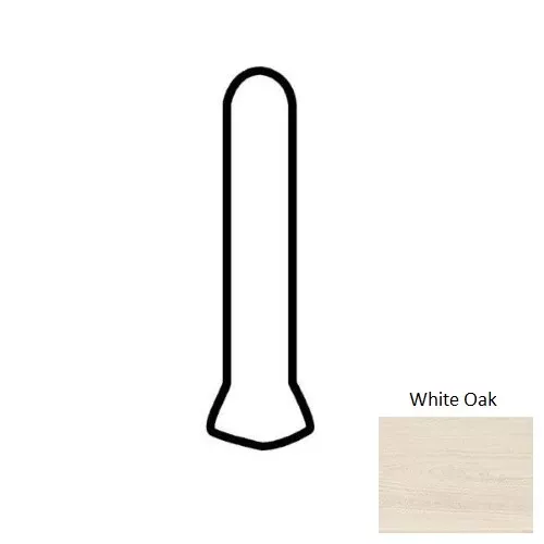 Forest Park White Oak Porcelain Floor & Wall Trim - 1" x 6" Cove Base Outcorner