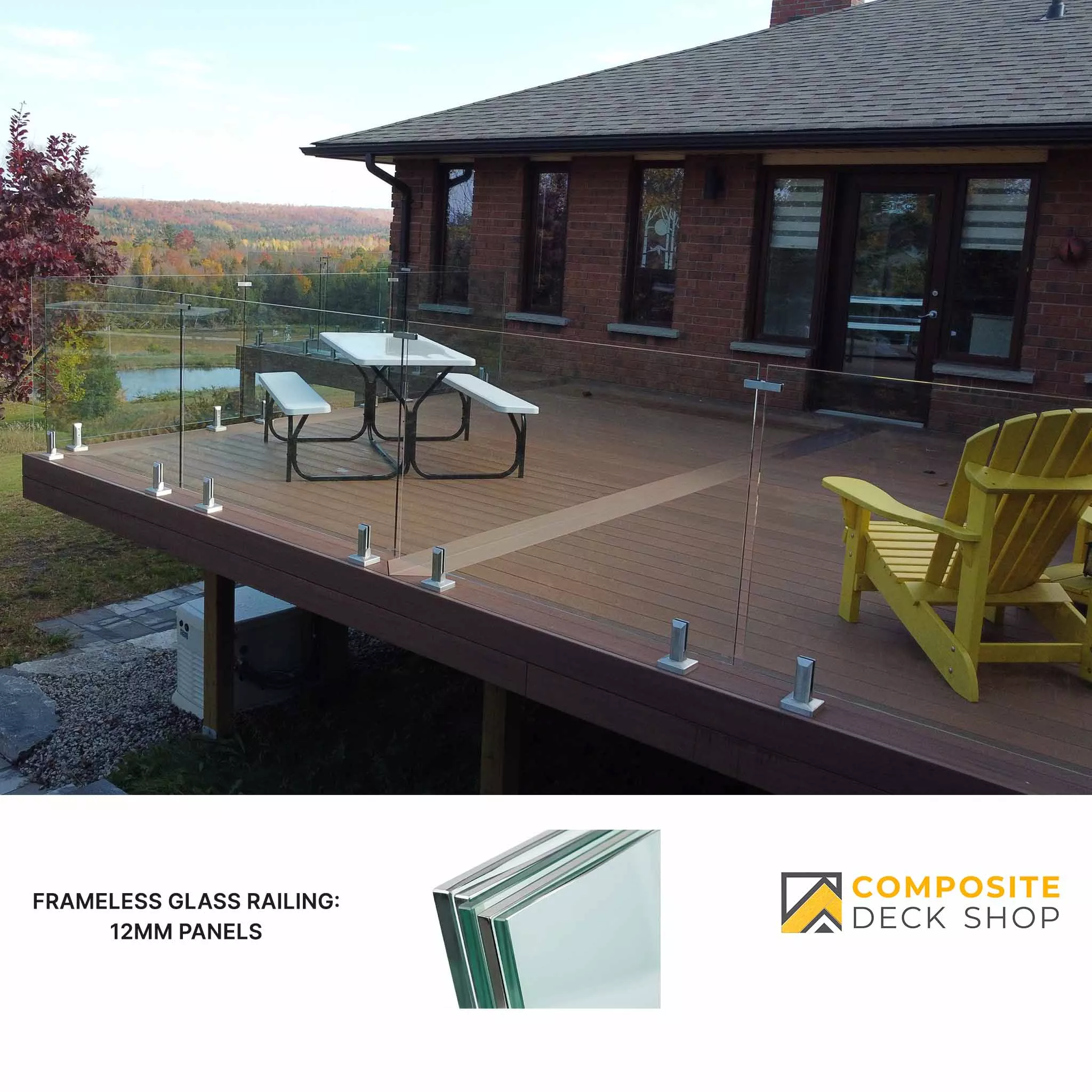 Frameless Glass Railing – 12mm Panels