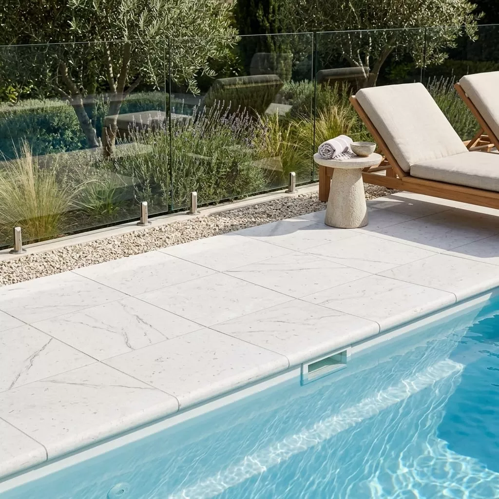 Freska Limestone Coping 12x12 Tumbled Bullnose1.25 inch