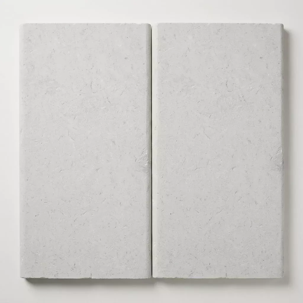 Freska Limestone Coping Tile - Tumbled Bullnose, 12x24 inch
