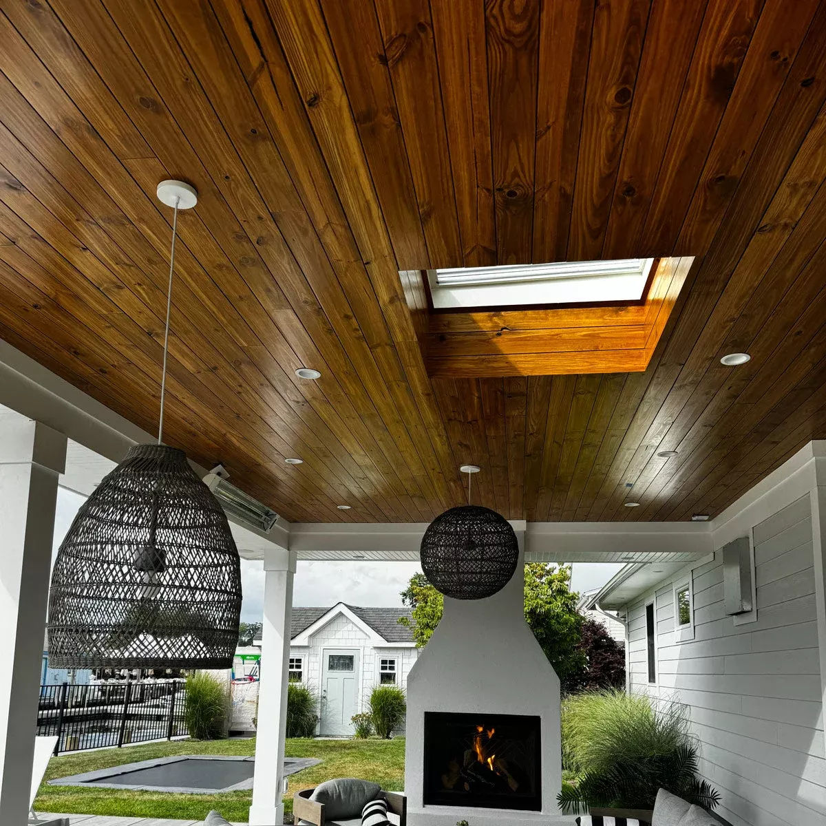 FSC 1 x 6 Teak - Plantation Wood 45° V-Groove