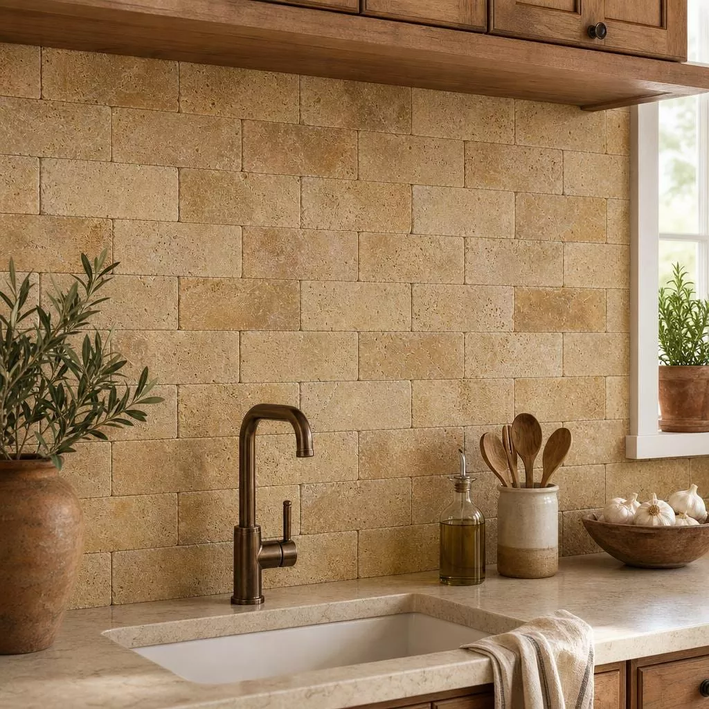 Gold Travertine Tile 3x6 Tumbled