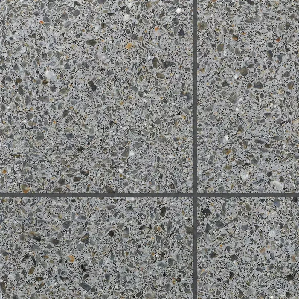 Grey Honed Terrazzo Tiles 15 3/4x15 3/4