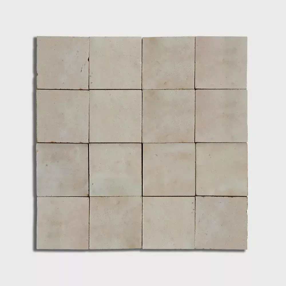 Gris Beige Glossy Zellige Mosaics 12x12