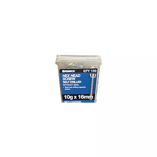 Hex Head Screw 10g x 16mm B8 Coating Metal Screws Box of 100