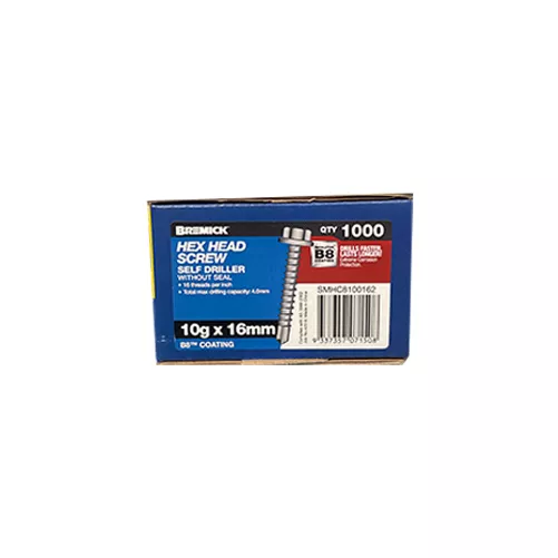Hex Head Screw 10g x 16mm B8 Coating Metal Screws Box of 1000