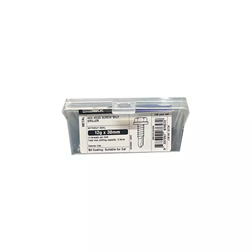 Hex Head Screw 12g x 30mm B8 Coating Metal Screws Box of 100
