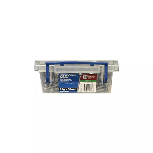 Hex Head Screw 12g x 39mm Top Grip with Seal B8 Metal Screws Box of 1000