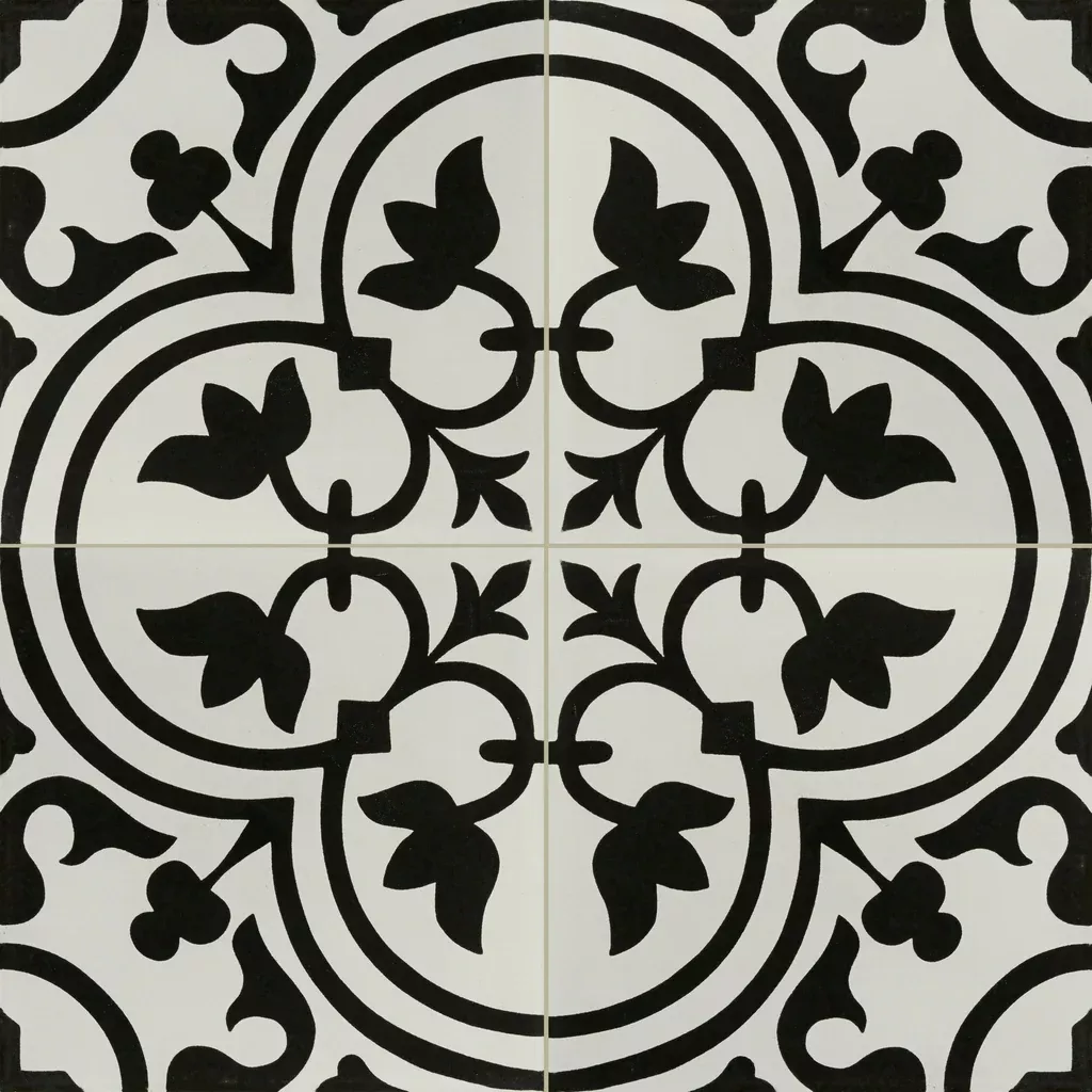 Hydraulic Black Tile