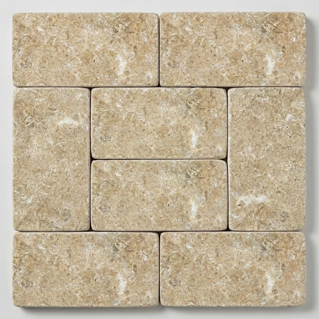 Icelandic Blue Sky Marble Paver 6x12 Tumbled 1.25 inch