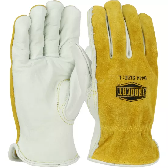 Ironcat Top Grain Cowhide Leather Drivers Glove Brown