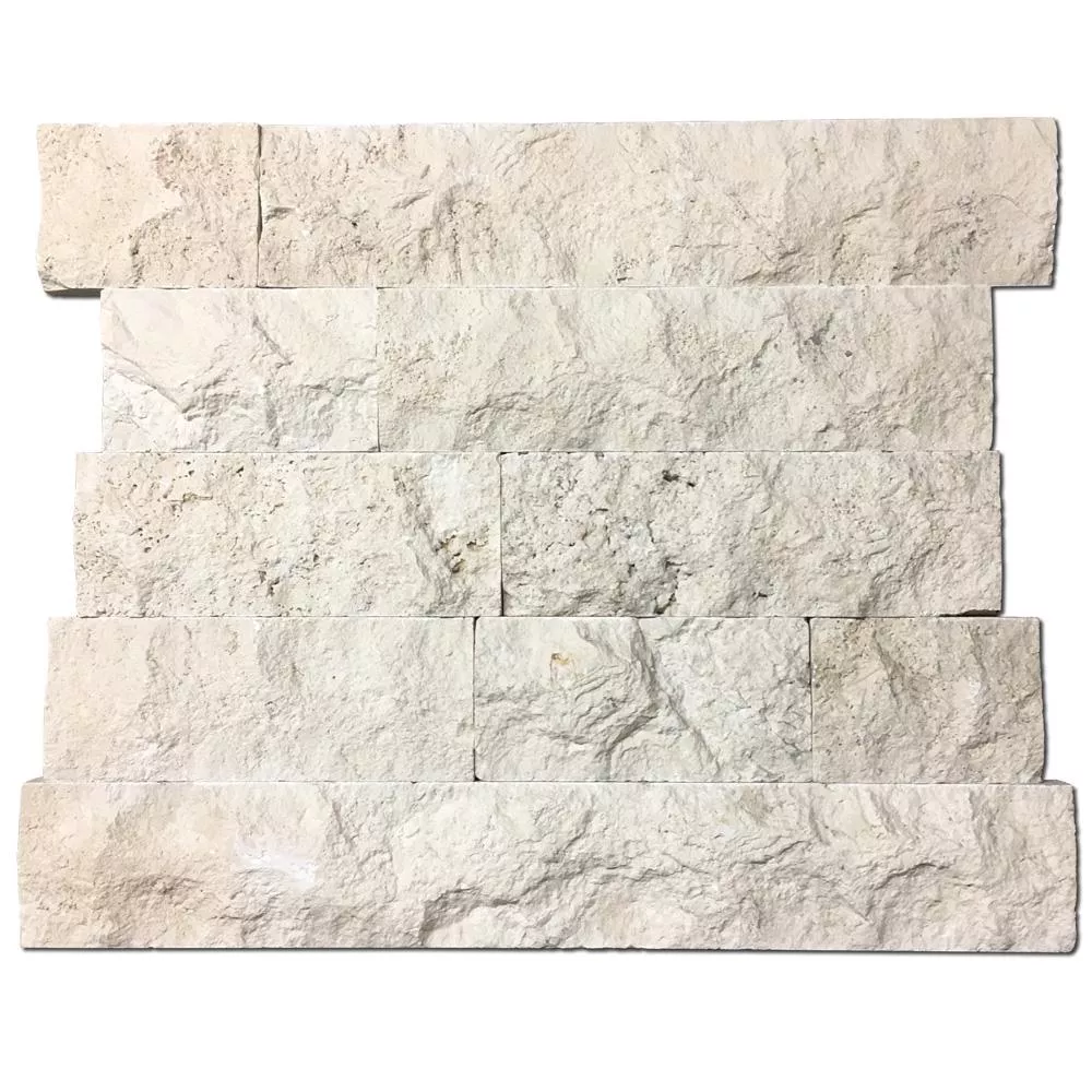 Ivory Random Splitface TravertineMosaic