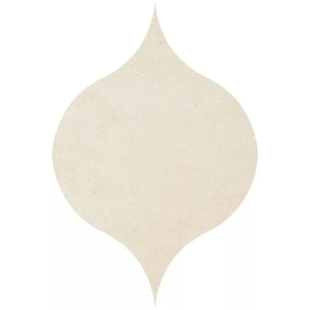 Jerusalem Light Honed Winter Leaf Limestone Waterjet Mosaics 4 7/8x6 13/16