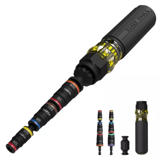 Klein Tools 14-in-1 Impact Rated Flip Socket Set