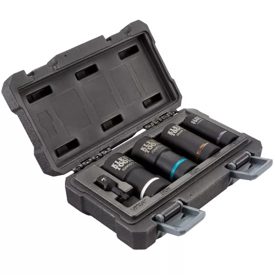 Klein Tools 2-in-1 Metric Impact Socket Set - 12-Point - 5 Piece
