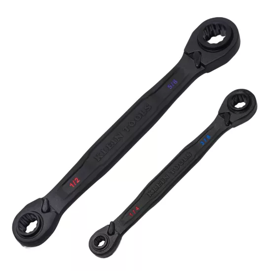 Klein Tools 4-in-1 Ratcheting Wrench Set - SAE - 2 Piece