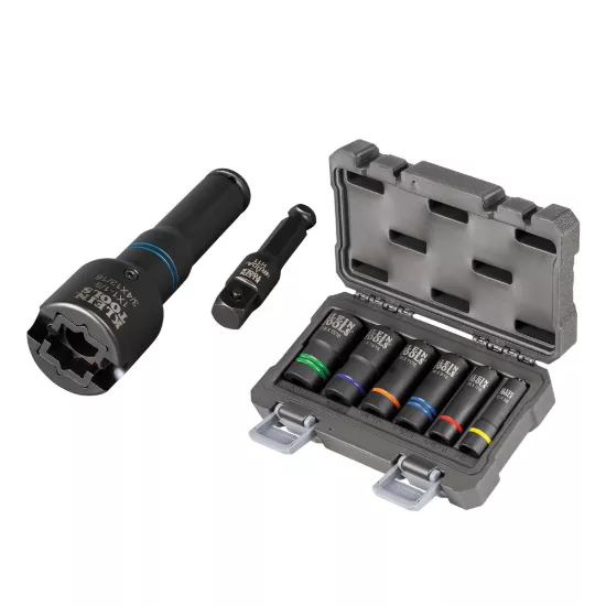 Klein Tools 6-in-1 Impact Socket Set - 8 Piece