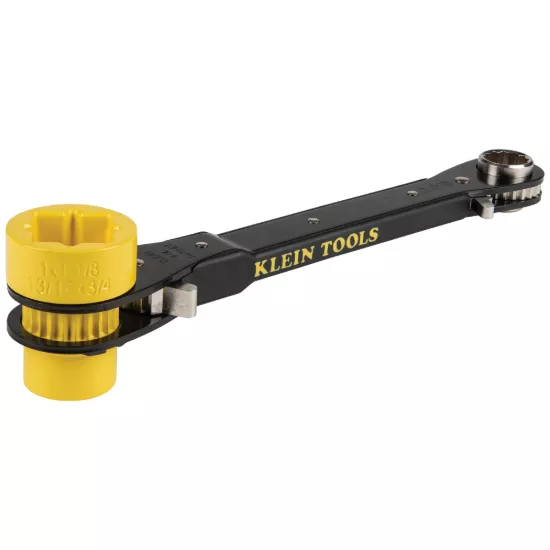Klein Tools 6-in-1 Lineman's Ratcheting Wrench - Heavy-Duty