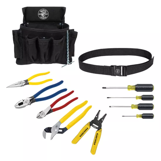 Klein Tools Apprentice Tool Set with Tool Belt and Pouch - 11 Piece