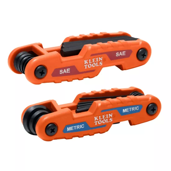 Klein Tools Compact Folding Hex Key Kit - SAE and Metric