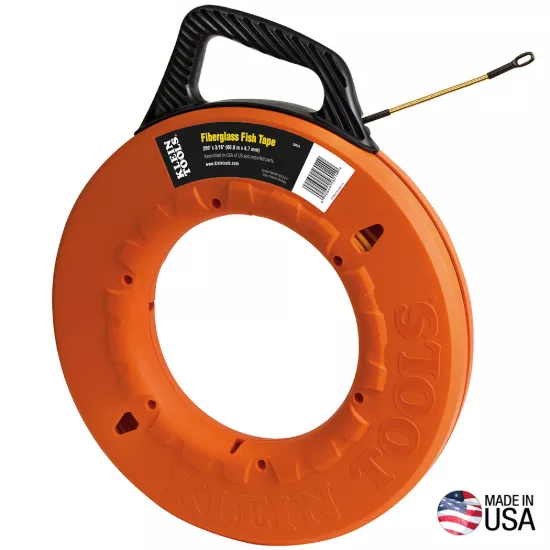 Klein Tools Fiberglass Fish Tape with Spiral Leader - 200'