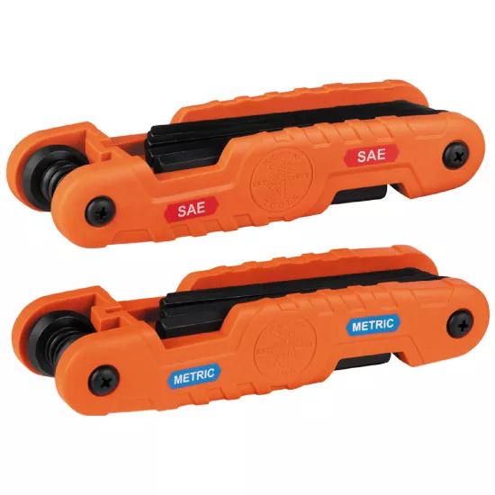 Klein Tools Pro Folding Hex Key Set - SAE and Metric